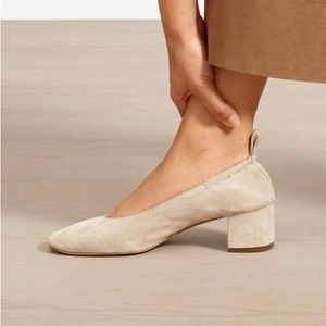 Everlane Beige Suede Day Heel
